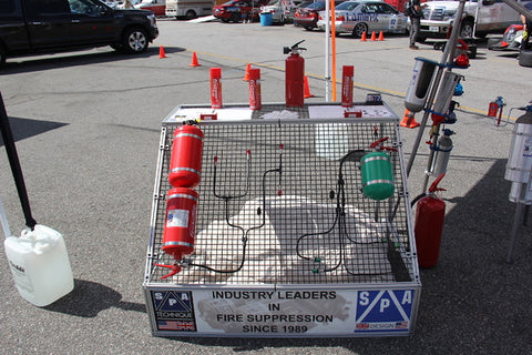 Racecar fire systems, racing, fire bottle, fire bottle recertification, fire safety, racing safety, fire bottle, fire suppressants, afff, abf, novec, lifeline fire safety, SPA fire safety, sparco fire safety